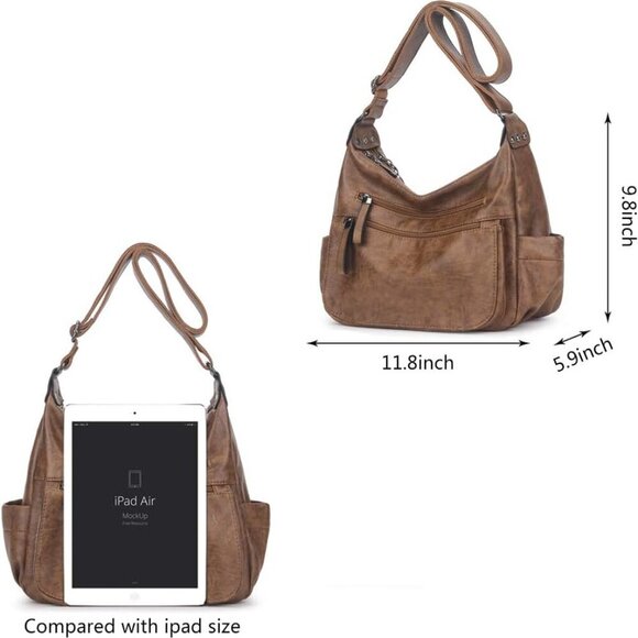 Brand New Crossbody Bag Women PU Leather Multi Pockets Stylish - Picture 6 of 6